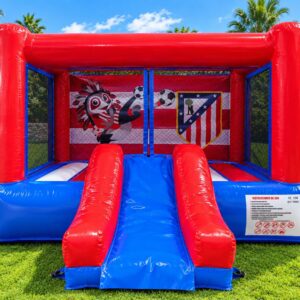 Castillo Hinchable Atlético de Madrid montado para una fiesta en Alcorcón