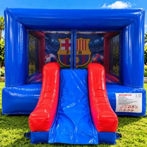 Castillo Hinchable FC Barcelona montado para una fiesta en Alcorcón